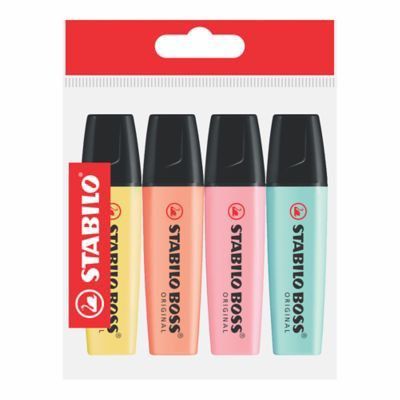 Resaltadores Stabilo Boss Pastel Pack 4 Und