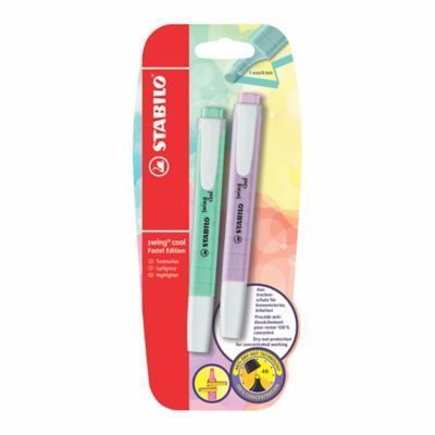 Plumón Resaltador Stabilo Pastel Empaque 2 Und