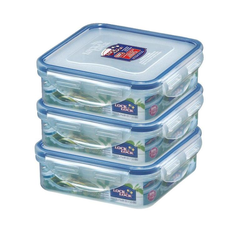 Set de Envase Herméticos Rectangular 3 pzas 430 ml