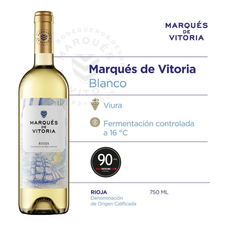 Vino Blanco Marques de Vitoria Botella 750 mL