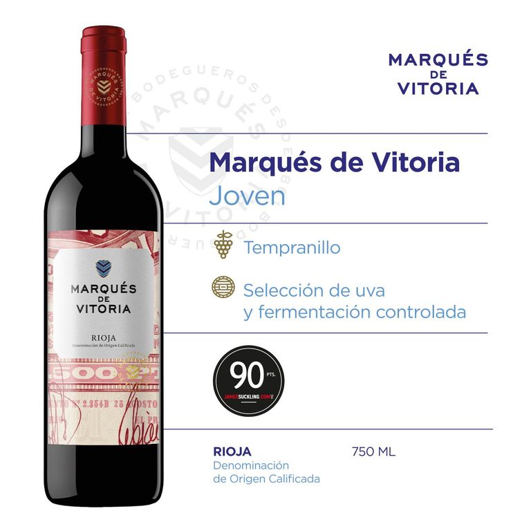 Vino Joven Marqués de Vittoria Botella 750 mL