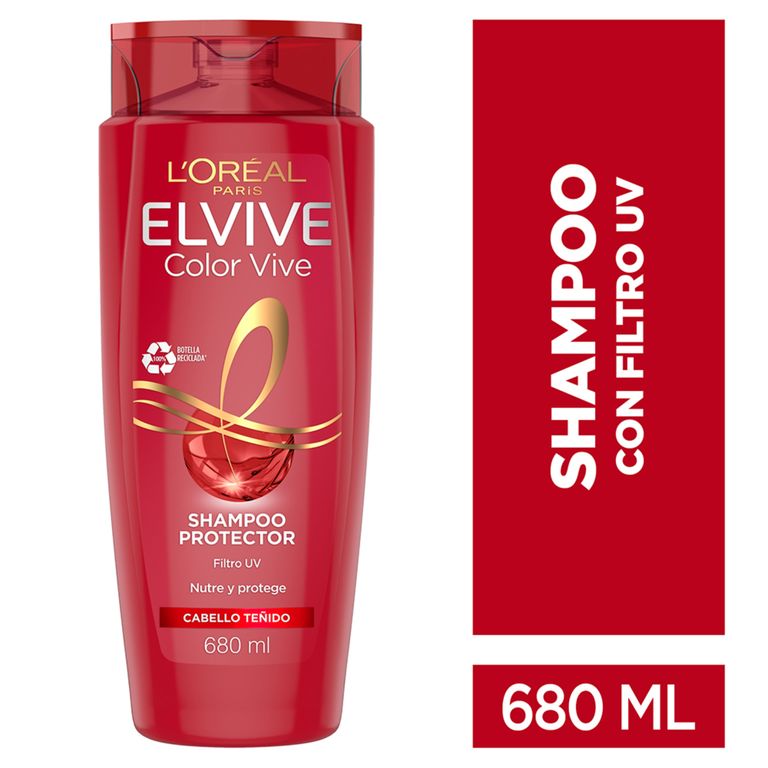 Shampoo Elvive Color Vive Cabello Teñido Botella 680 mL