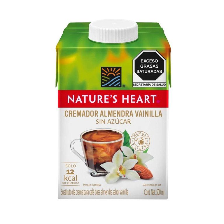 Cremador Natures Heart Almendra y Vainilla Sin Azúcar Caja 500 mL