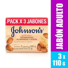JOHNSONS - Jabón Avena Pack 3 Empaques 110 g