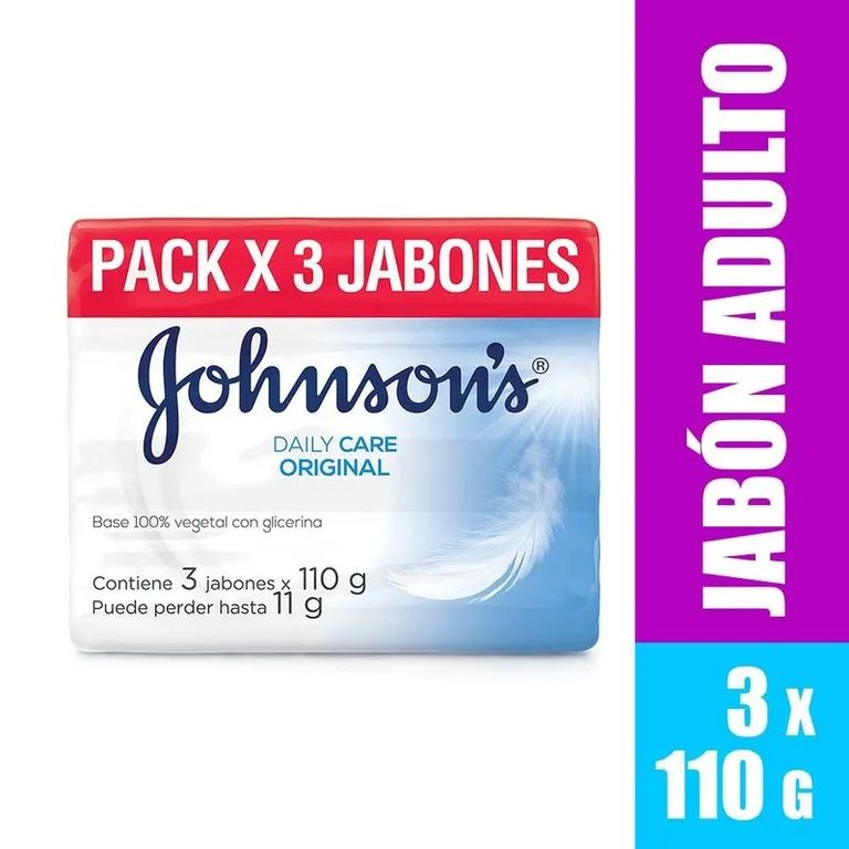 Jabón en Barra Johnsons Adulto Original Empaque 3 Und