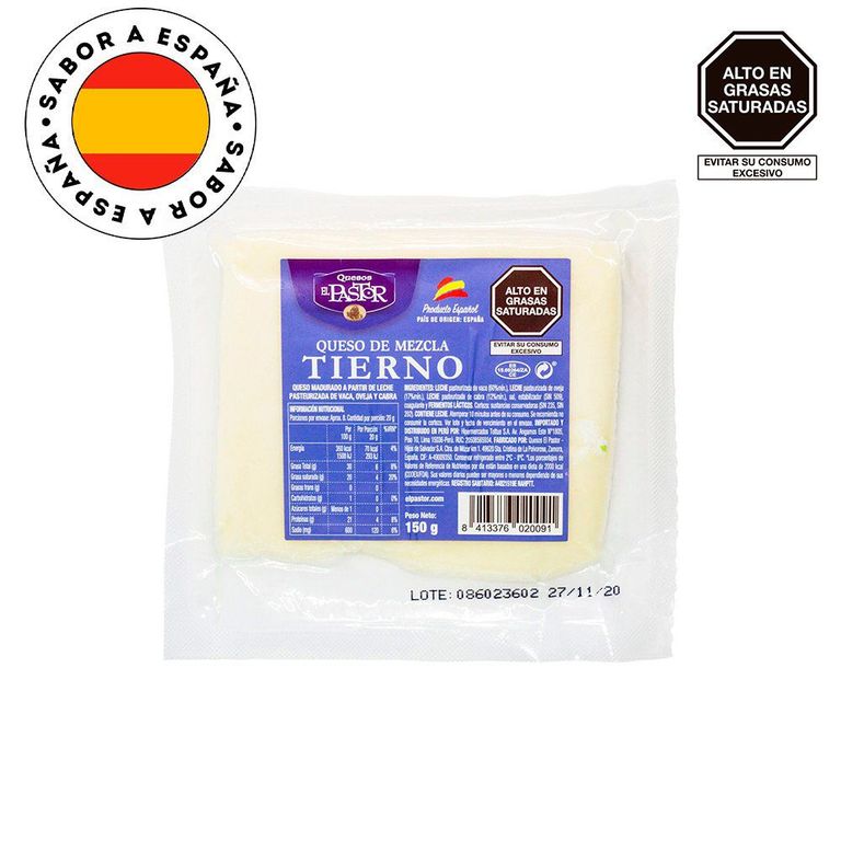 Queso de Mezcla Tierno El Pastor Empaque 150 g