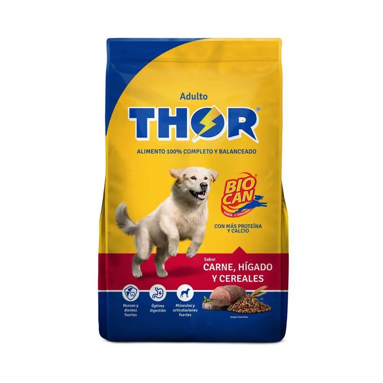 Alimento Seco Perros Adultos Thor Carne Cereales Bolsa 10 Kg