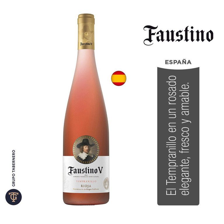 Vino Rosado Faustino Tempranillo Botella 750 mL
