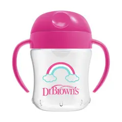DR. BROWNS - Vaso de Transición Antiderrame Rosa