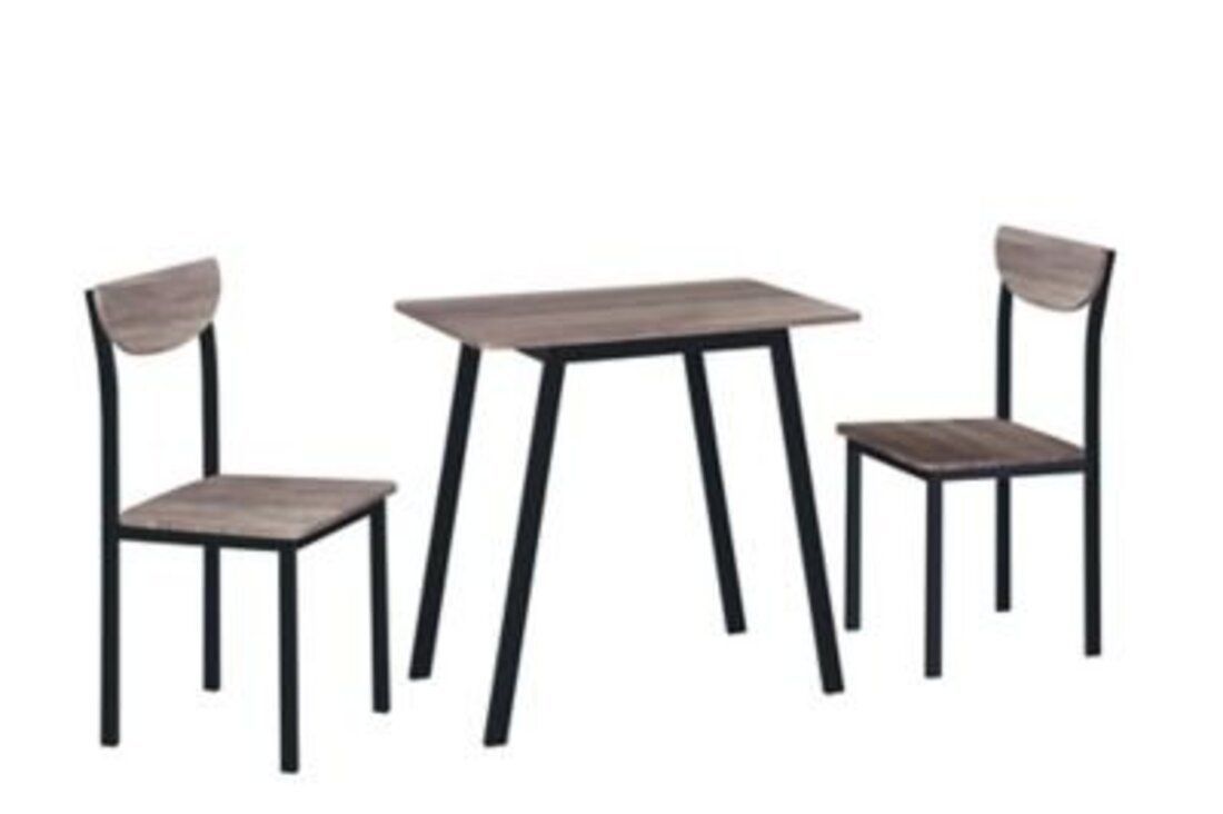 Juego de comedor 2 Sillas Black Tube