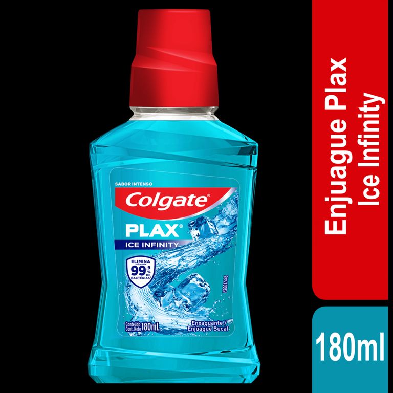 Enjuague Bucal Colgate Plax Ice Infinity Botella 180 mL