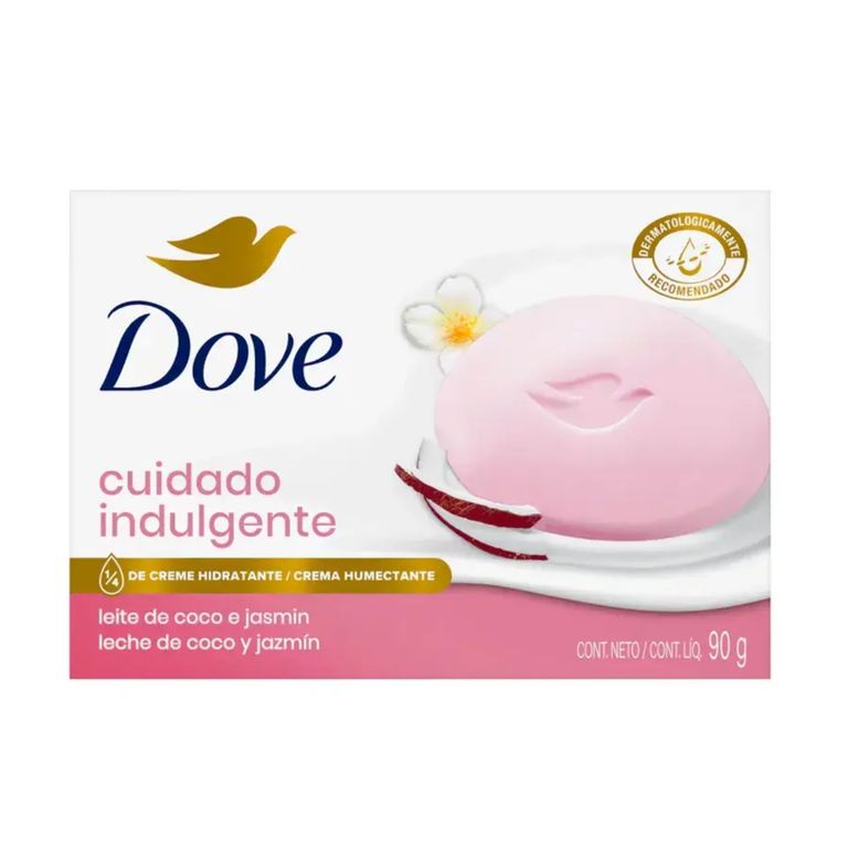 Jabón de Tocador Dove Leche de Coco y Jazmín Empaque 90 g