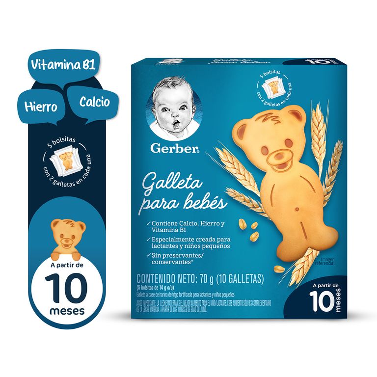 Galletas para Bebé Gerber desde 10 Meses Caja 10 Und