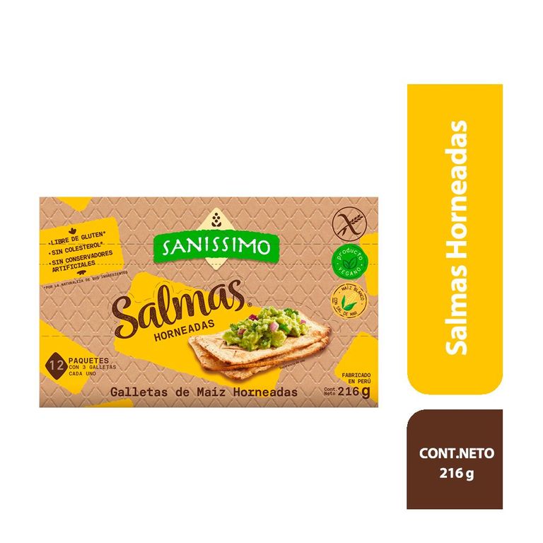 Galletas de Maíz Sanissimo Salmas Caja 216 g