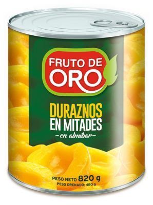 Durazno Fruto de Oro en Mitades Lata 820 g