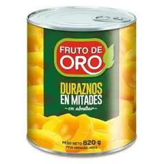 FRUTO DE ORO - Durazno Fruto de Oro en Mitades Lata 820 g