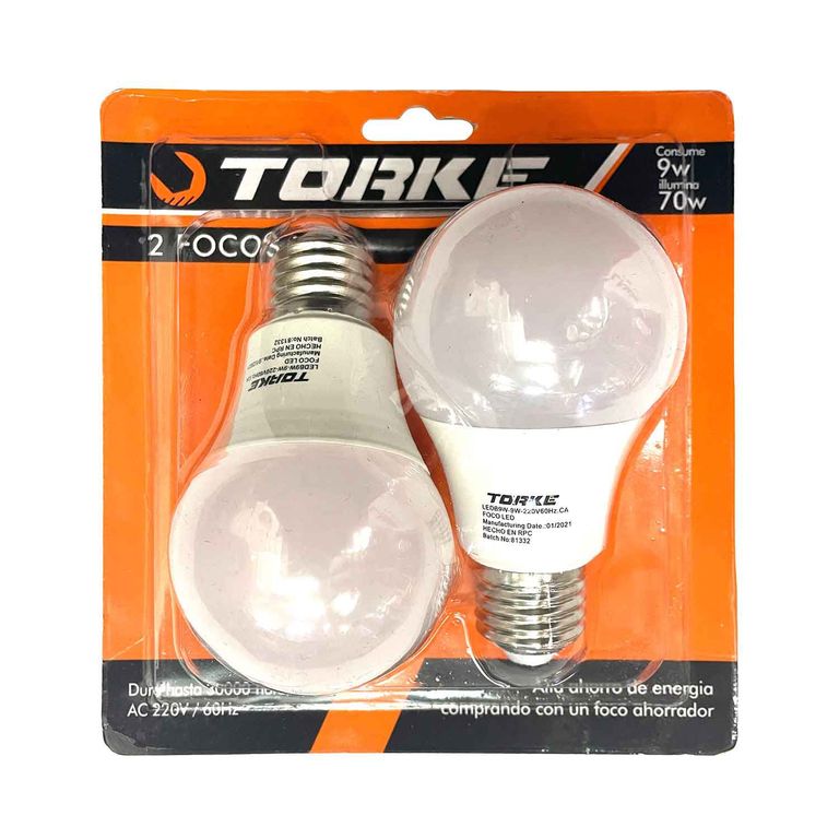 Foco Led Pack X2 9W Lb