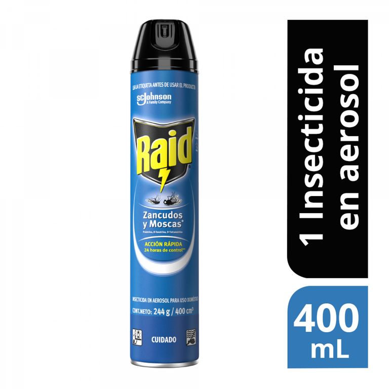 Insecticida en Spray Raid Elimina Voladores Envase 400 mL