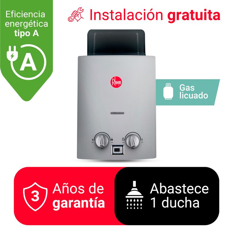 Terma a Gas 5 5 L Rheem Glp