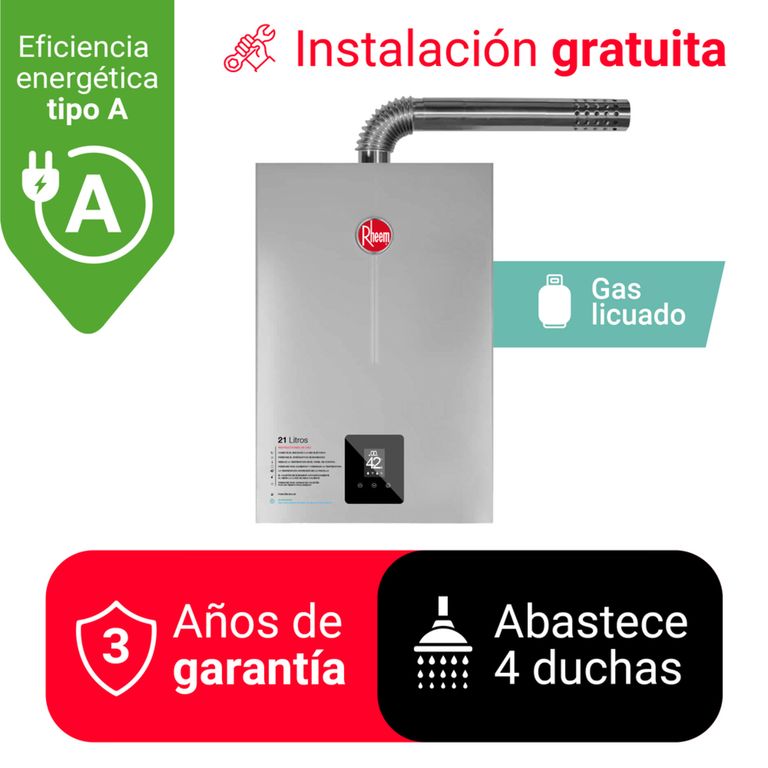 Terma a Gas Rheem 21 Tf Glp Prestige