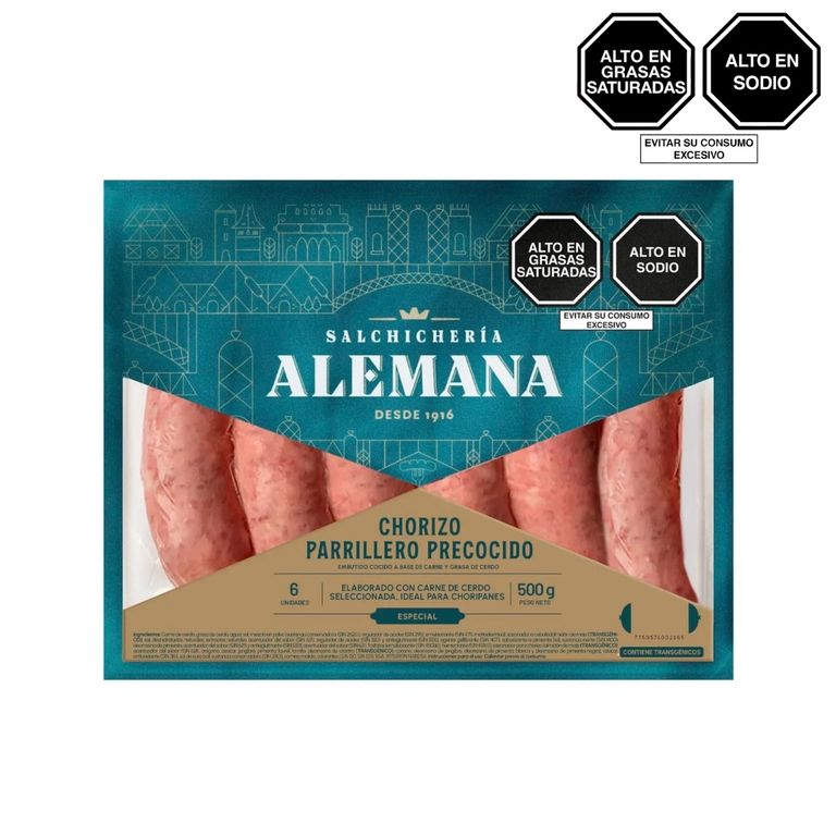 Chorizo Parrillero Salchichería Alemana Empaque 500 g