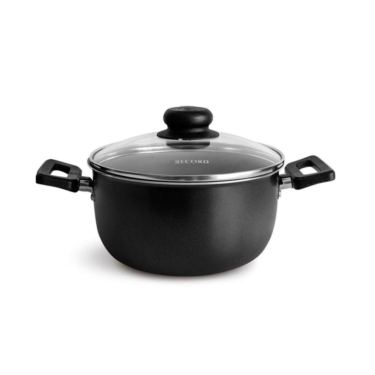 Olla Antiadherente Grisantia Viva Plus Tapa de Vidrio Nro18 Record