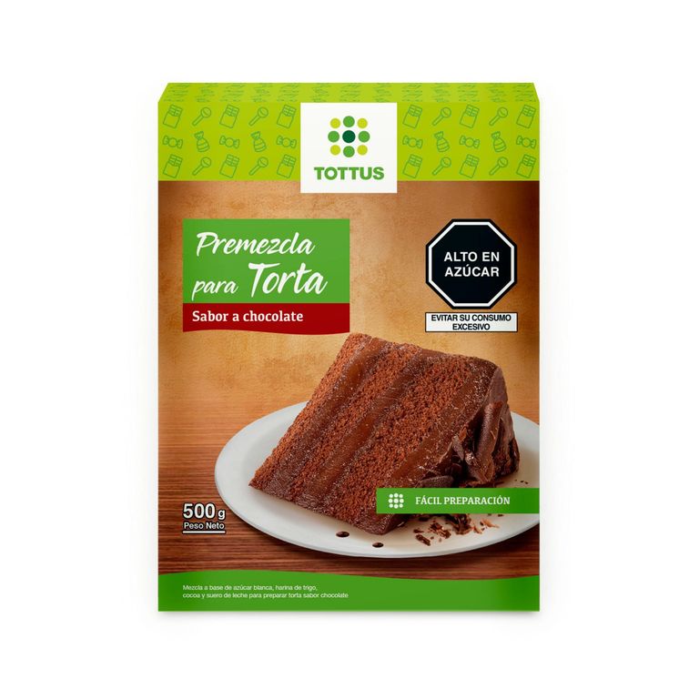 Premezcla Tottus Torta Chocolate Caja 500 g