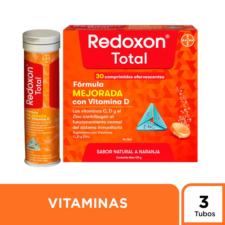 Suplemento Efervescente Redoxon Total Naranja Caja 30 Und