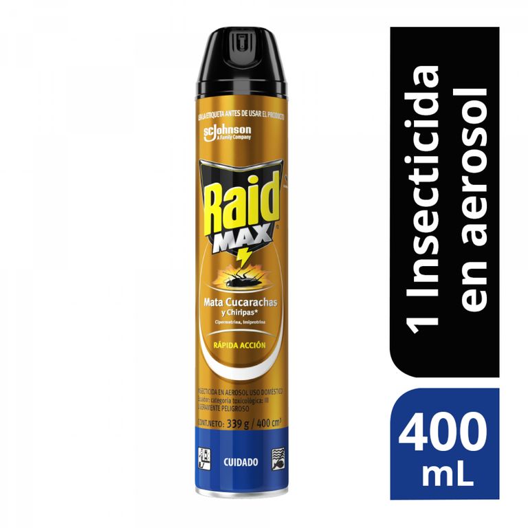 Insecticida en Spray Raid Max Envase 400 mL