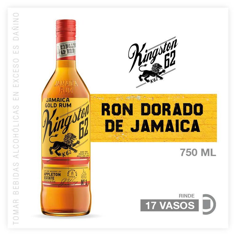 Ron Kingston 62 Gold Botella 750 mL