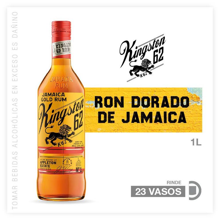 Ron Kingston 62 Gold Botella 1 L
