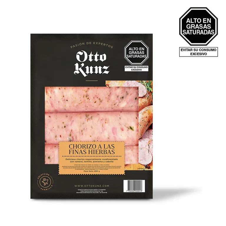 Chorizo Finas Hierbas Otto Kunz Empaque 400 g