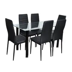 undefined - Juego de Comedor Capri 6 Sillas + mesa de vidrio