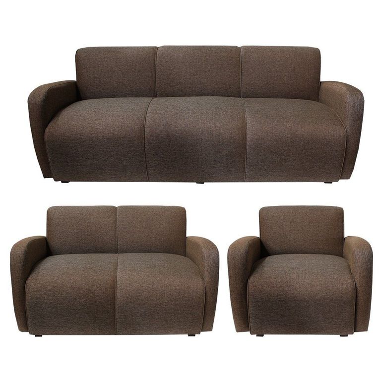 JUEGO DE SALA NAPOLI 3 2 1 MARRON