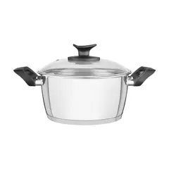 TRAMONTINA - Olla Alta Con Tapa de Vidrio Tramontina Allegra 20cm