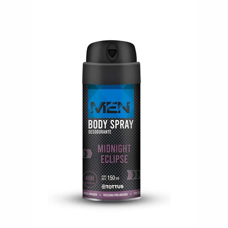 Desodorante Body Spray Tottus Men Midnight Eclipse Envase 150 mL
