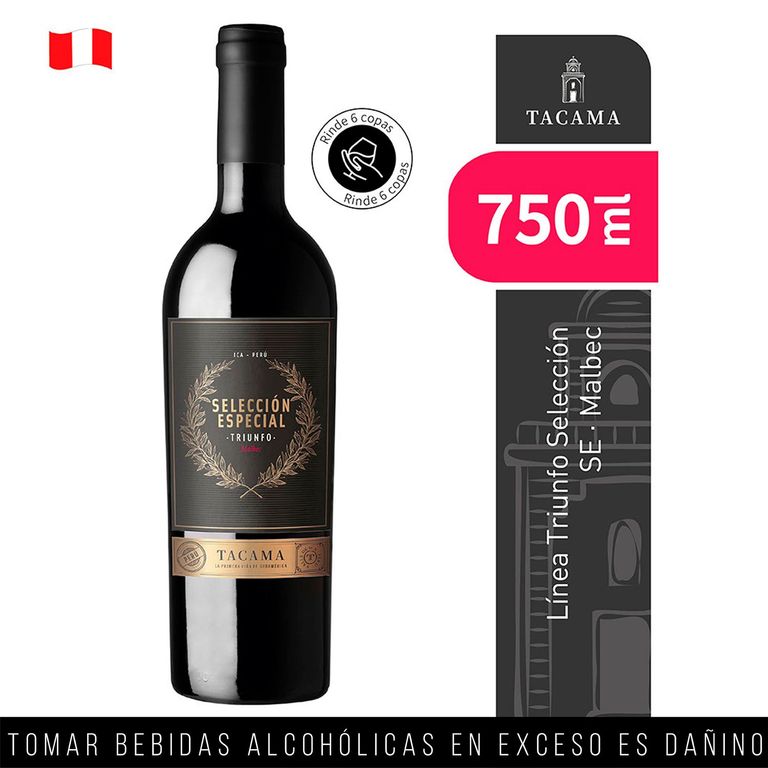 Vino Tacama Selección Especial Malbec Botella 750 mL