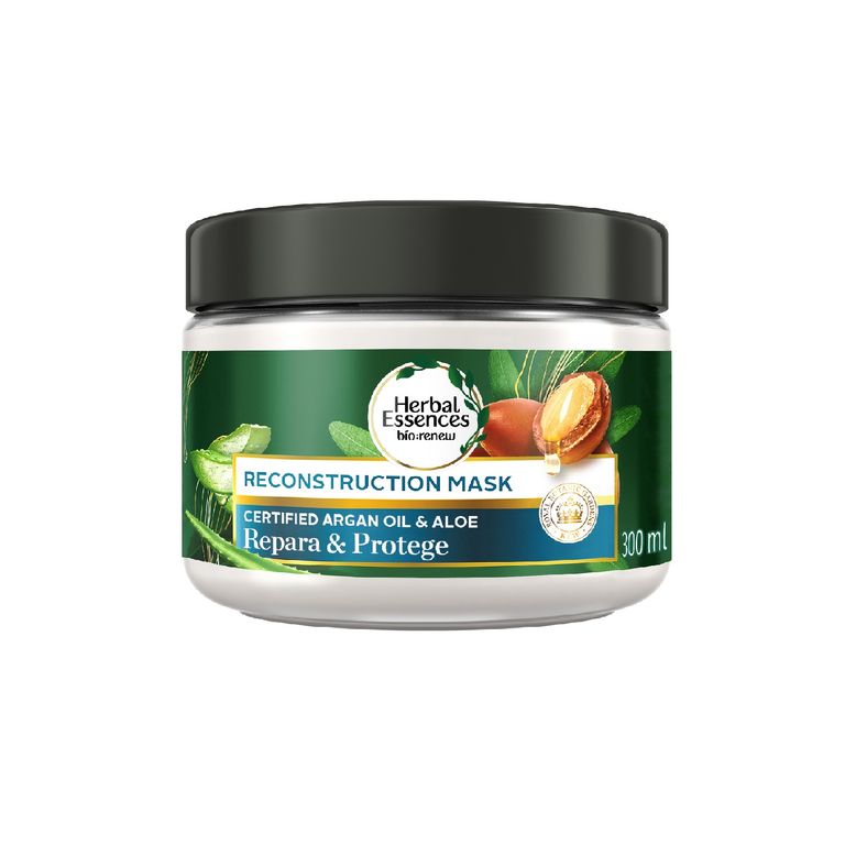 Mascarilla Intensiva Herbal Essences Aceite De Argán De Marruecos Y Aloe Empaque 300 mL