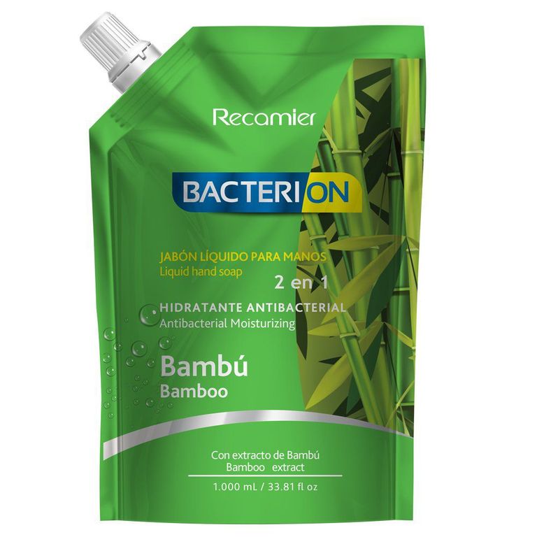 Jabón Líquido Bacterion Bambú Doypack 1 L