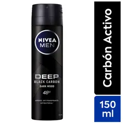 NIVEA - Desodorante Spray Deep Black Male Envase 150 mL