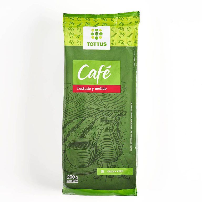 Café Tottus Tostado y Molido Bolsa 200 g