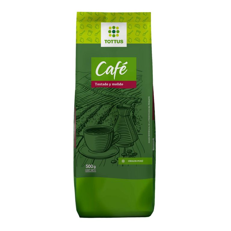Café Tostado Molido Tottus Bolsa 500 g