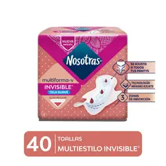 NOSOTRAS - Toallas Higiénicas Invisible Multiestilo Empaque 40 Und