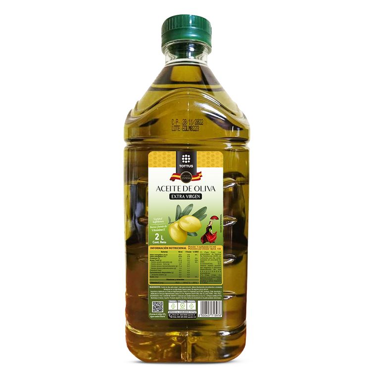 Aceite de Oliva Tottus Extra Virgen Botella 2 L
