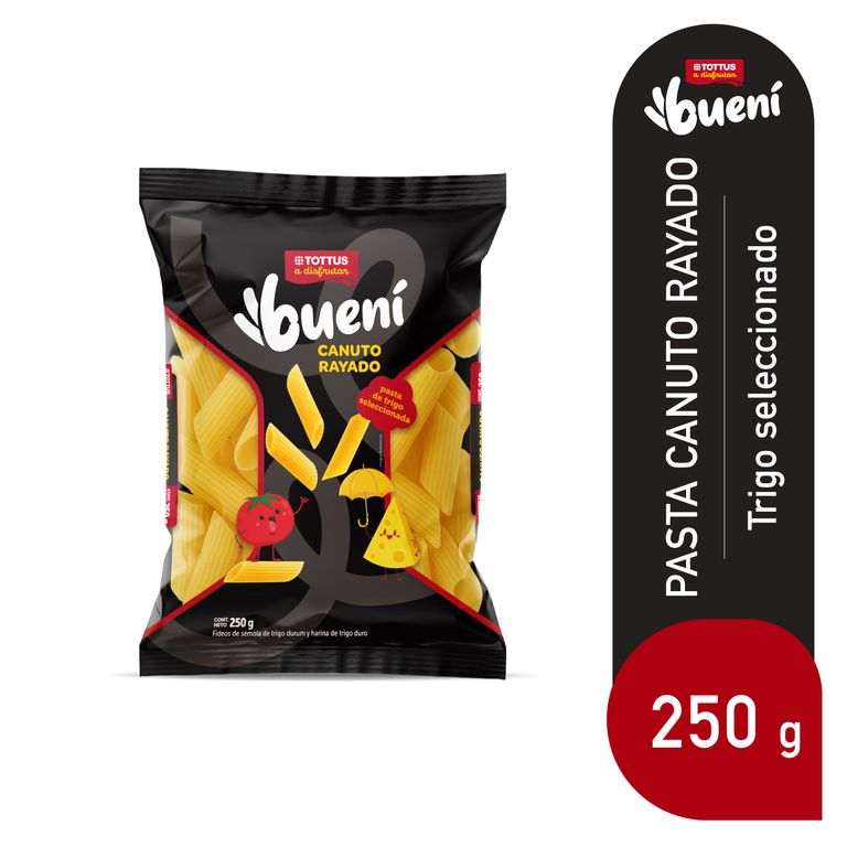 Fideos Tottus Canuto Rayado Bolsa 250 g