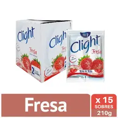 CLIGHT - Bebida en Polvo Clight Fresa Caja 15 Sobres