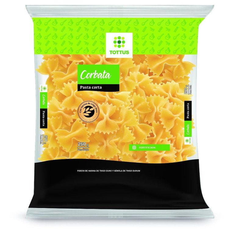 Fideos Tottus Corbata Bolsa 250 g