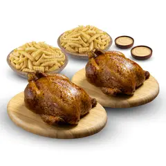 TOTTUS - 2 Pollos Rostizados + 2 Porciones De Papas + 2 Sachets de Ají 30 g