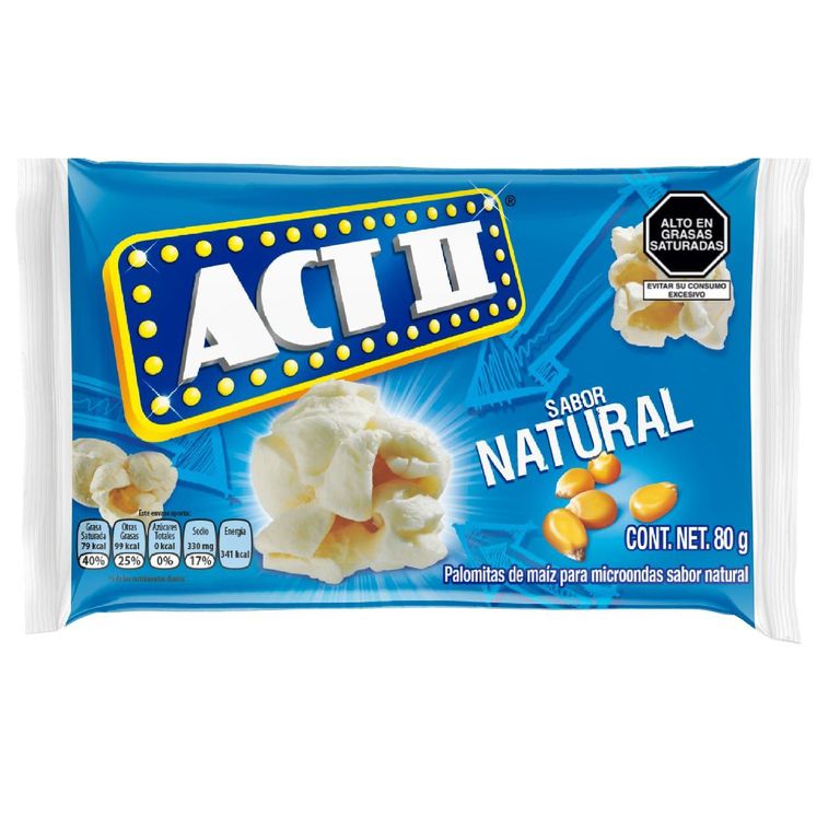Pop Corn Act II Natural Empaque 80 g