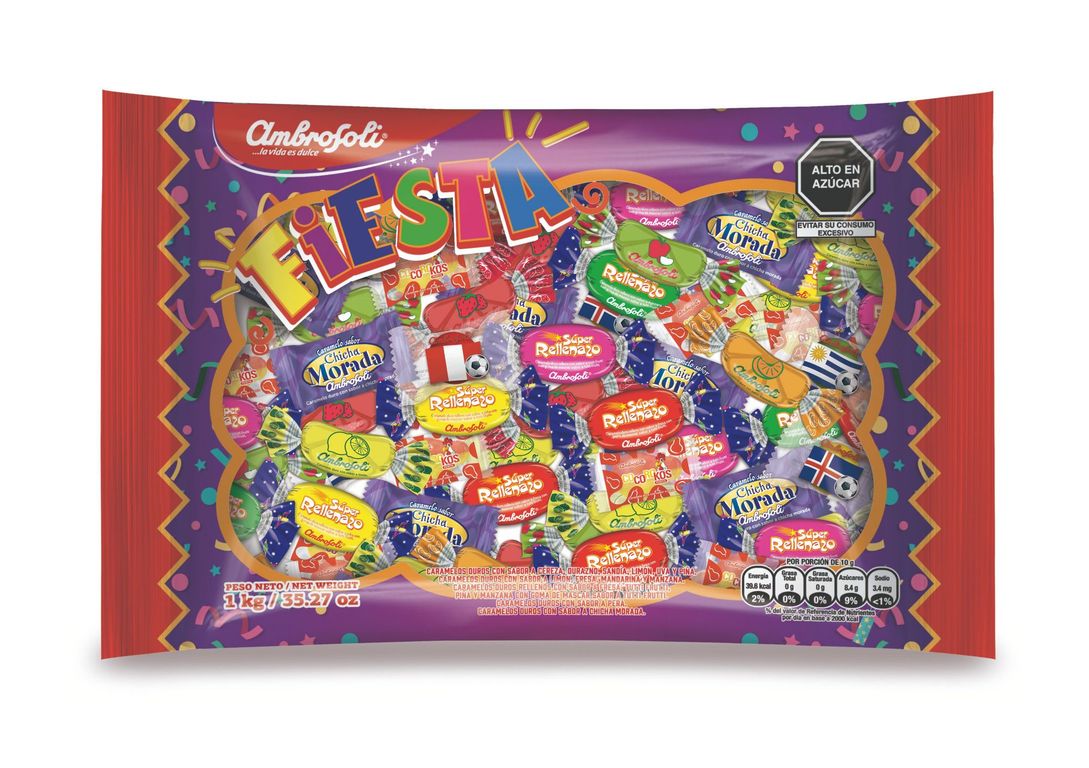 Caramelo Duro Ambrosoli Festa Surtido Bolsa 1 Kg